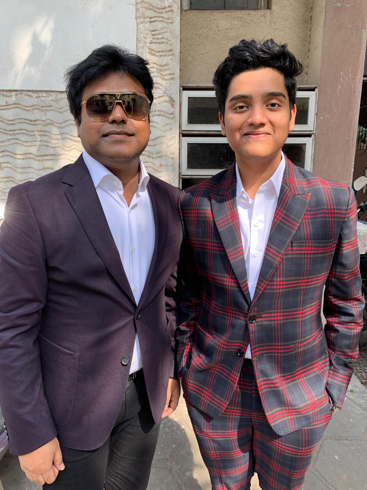 Harris Jayaraj with his son, Samuel Nicholas